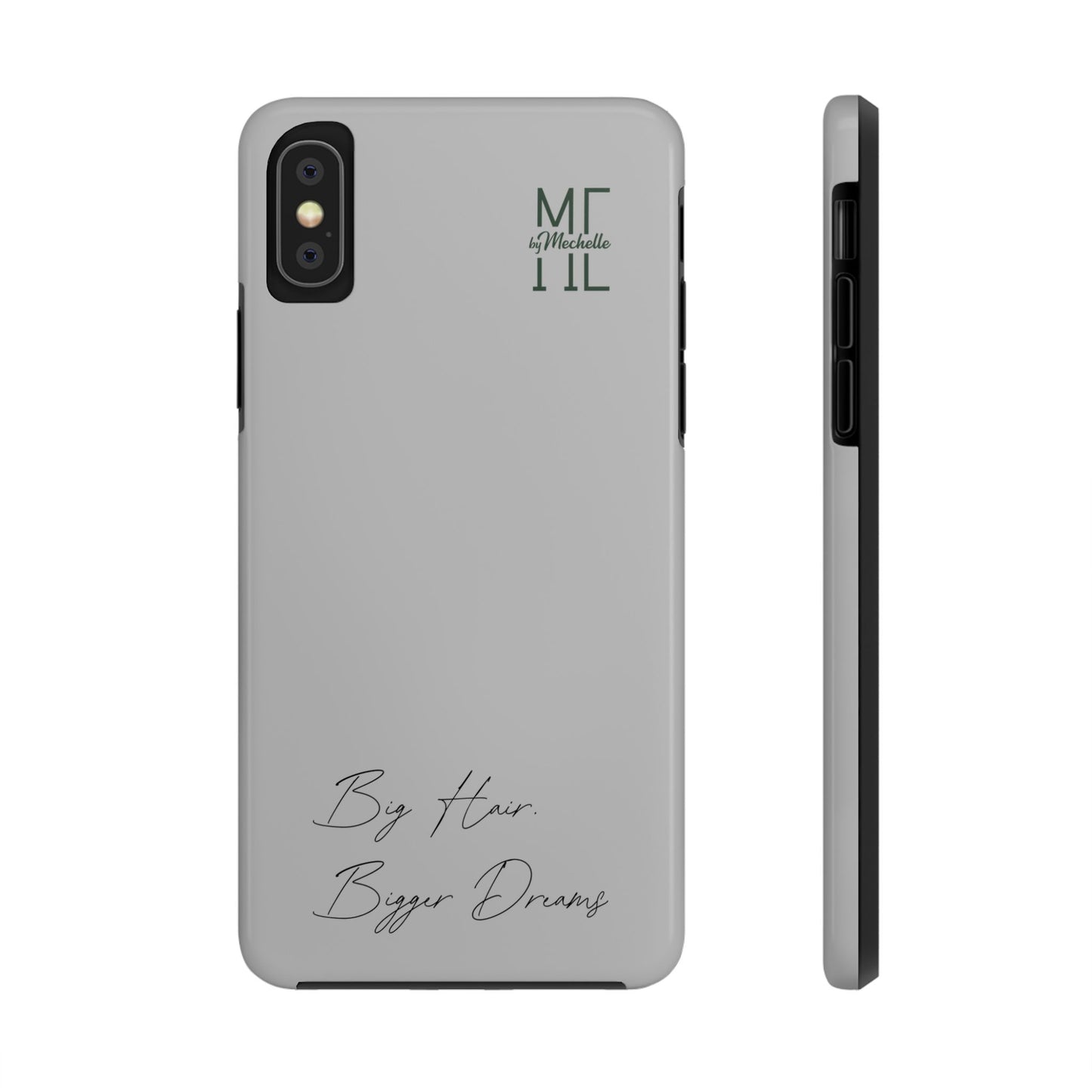Motivational Tough Phone Case - 'Big Hair, Bigger Dreams'