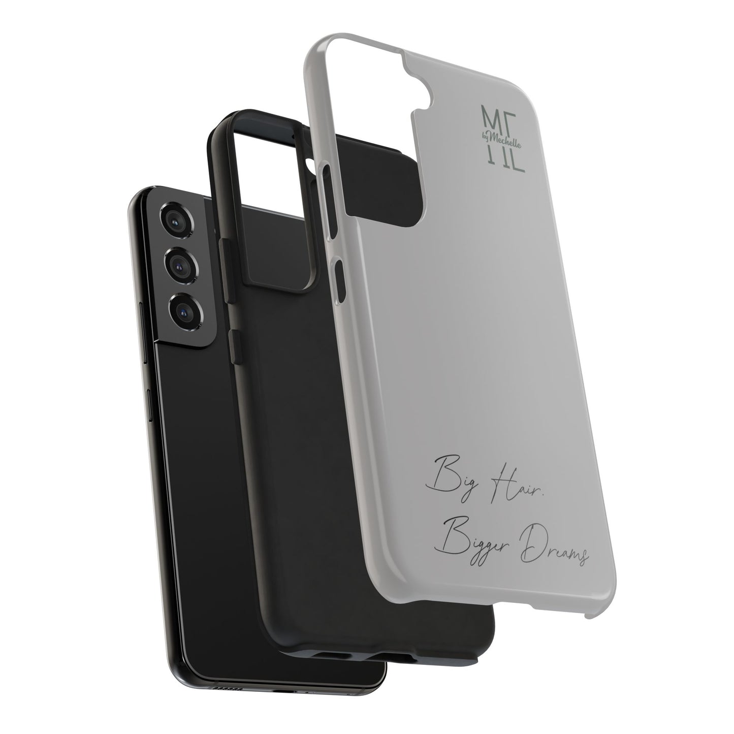 Motivational Tough Phone Case - 'Big Hair, Bigger Dreams'