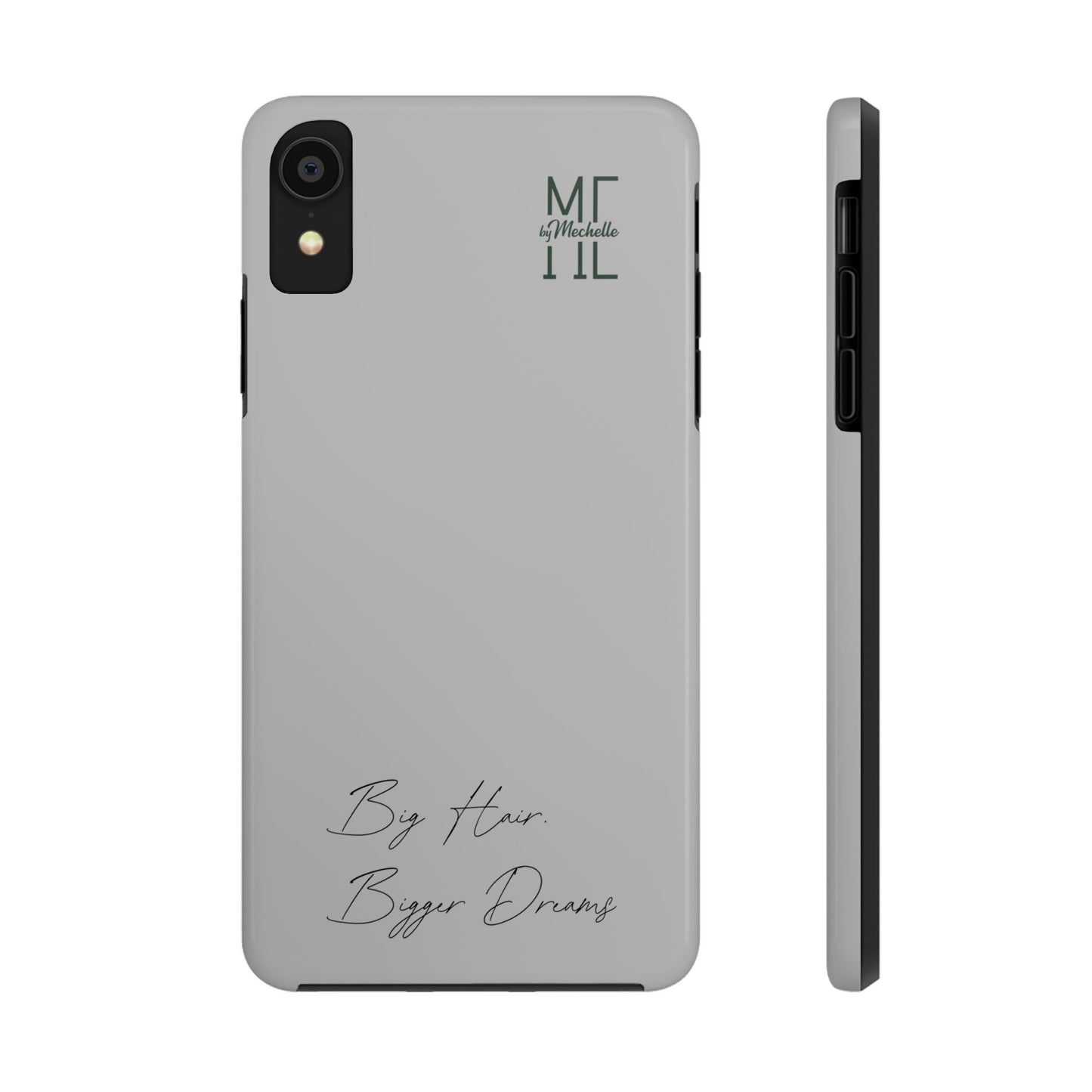 Motivational Tough Phone Case - 'Big Hair, Bigger Dreams'