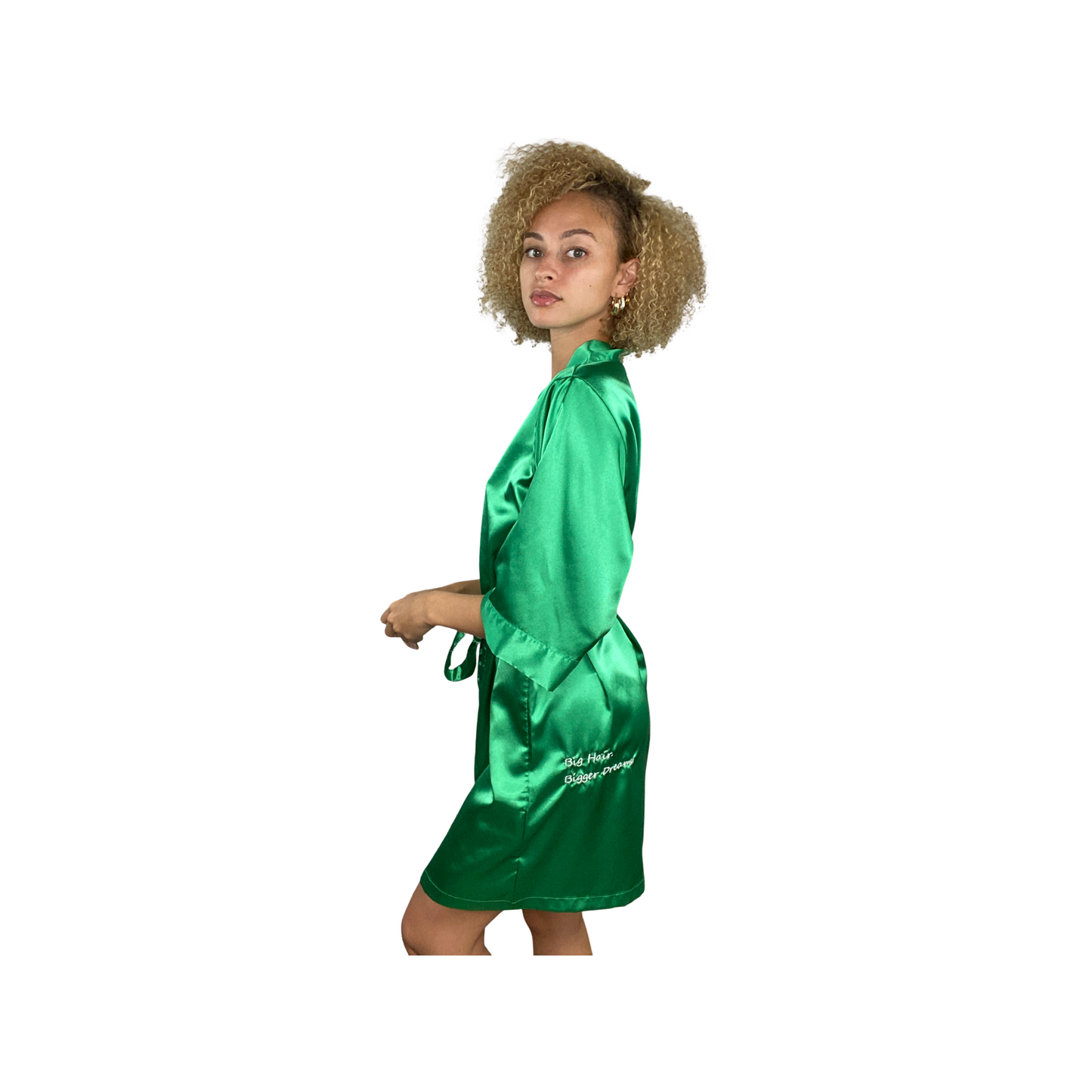 Forest Green Satin Robe