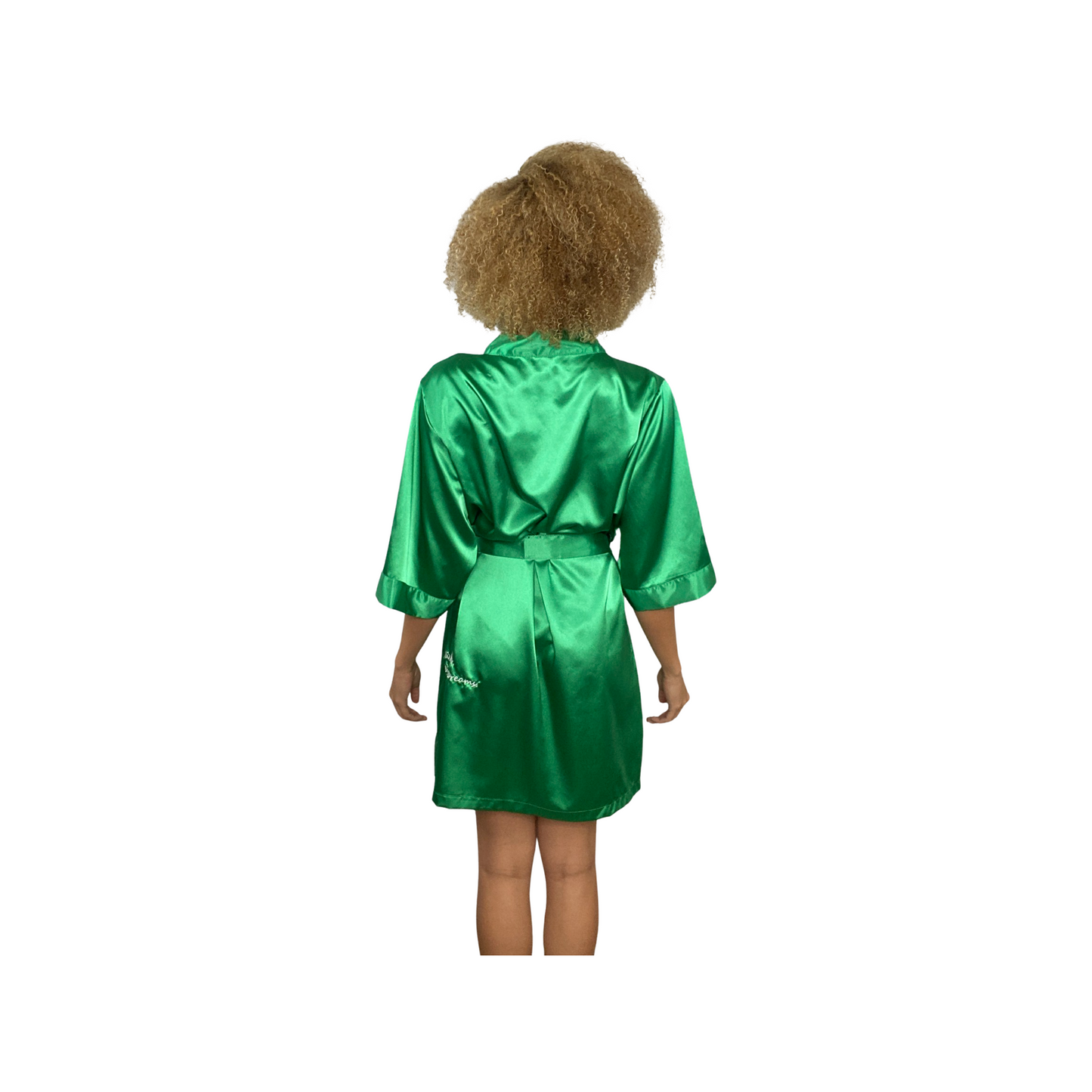 Forest Green Satin Robe