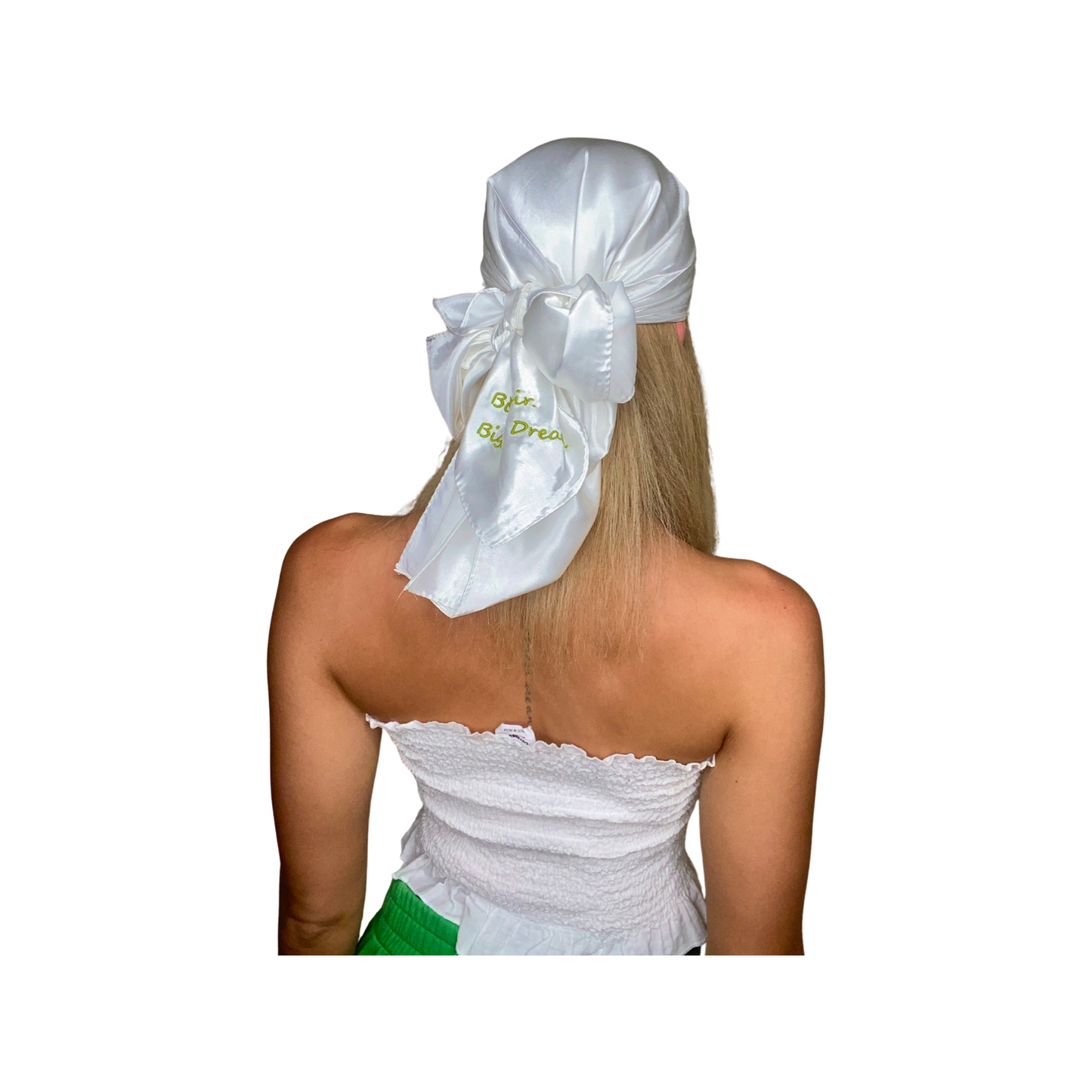 White Satin Headscarf