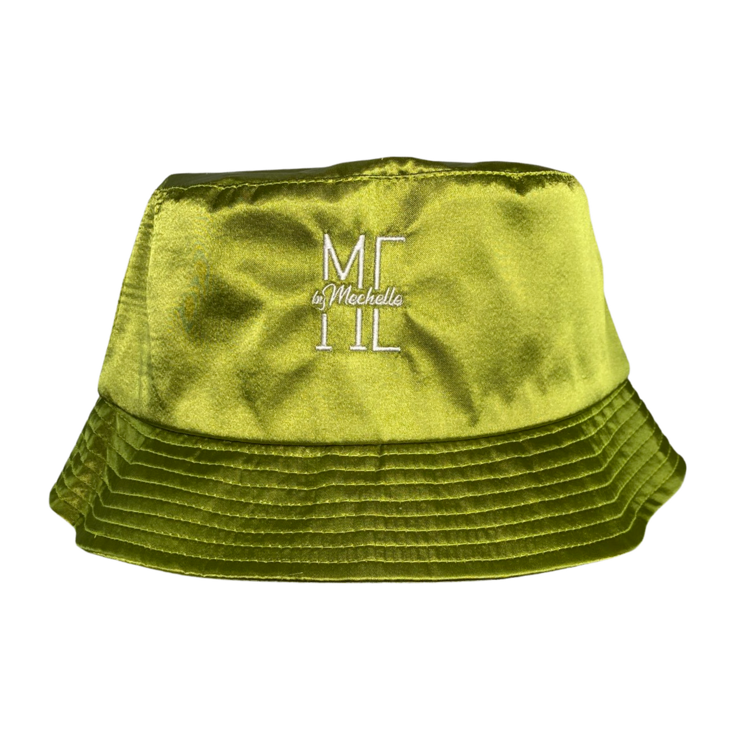 Chartreuse Green Satin Bucket Hat