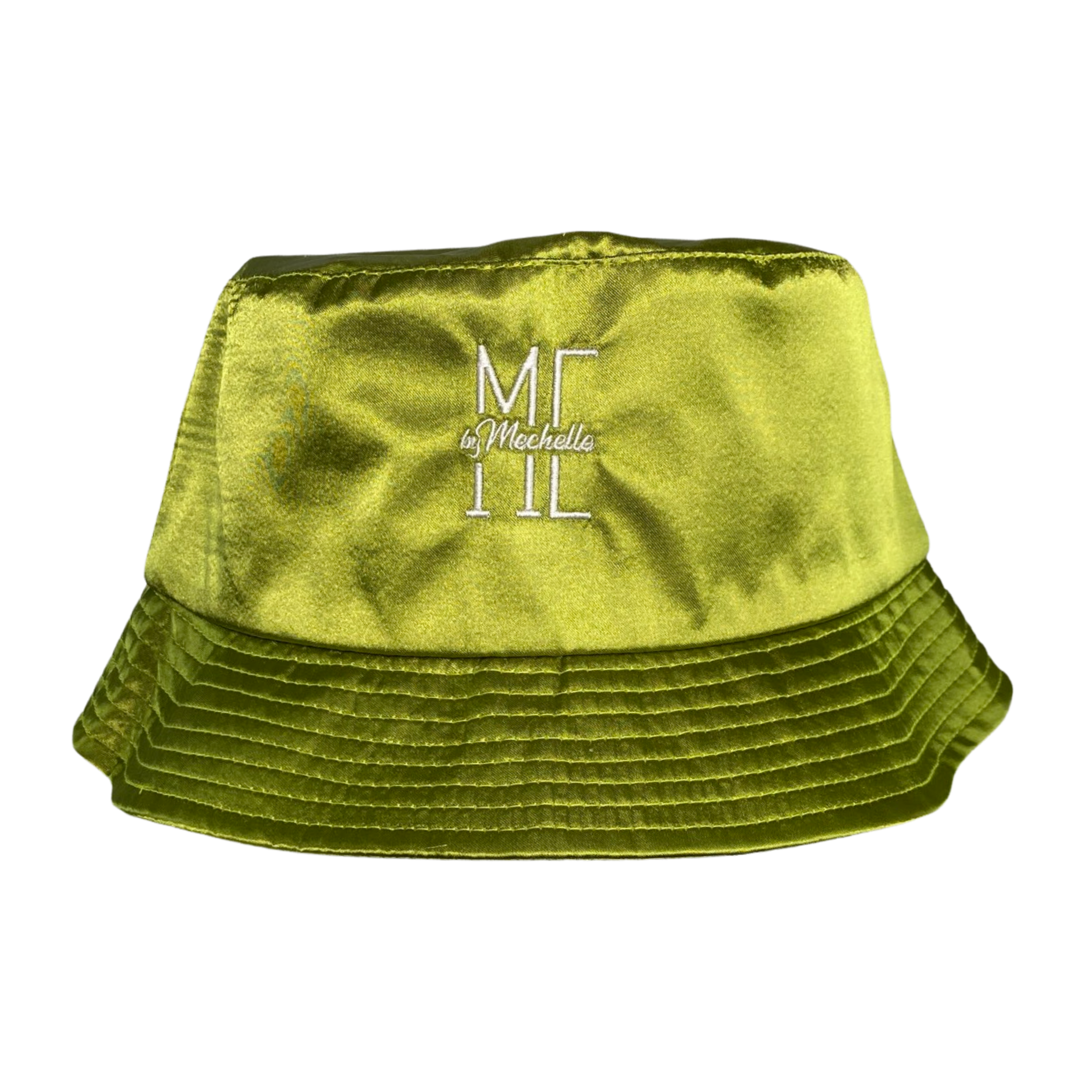 Chartreuse Green Satin Bucket Hat – Me By Mechelle